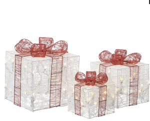 &Sigma;&epsilon;&tau; 3 &Phi;&omega;&tau;&iota;&zeta;ό&mu;&epsilon;&nu;&alpha; &Delta;&iota;&alpha;&kappa;&omicron;&sigma;&mu;&eta;&tau;&iota;&kappa;ά &Delta;ώ&rho;&alpha; LED giftbox polyester steady indoor
