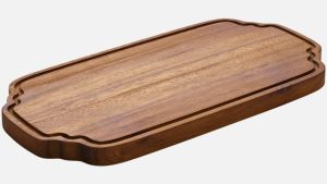 &Xi;&Upsilon;&Lambda;&Iota;&Nu;&Omicron; PLATEAU &Mu;&Epsilon; &Alpha;&Upsilon;&Lambda;&Alpha;&Kappa;&Iota; PLAYGROUND 36&Chi;18CM ACACIA - Serving board rectangular with grooves