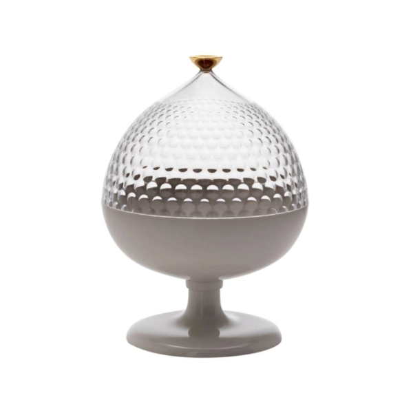 Kartell Δοχείο με πόδι Φ21/29 cm Transparent/White σειρά Pumo
