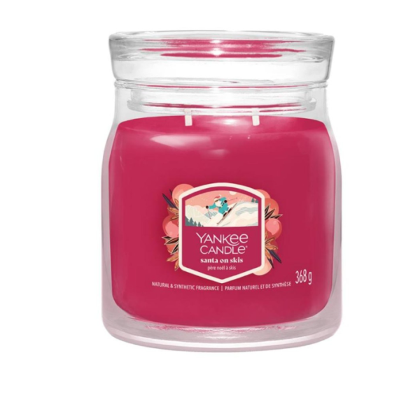 Yankee Candle Κερί σε Γυάλινο Δοχείο Medium σειρά Santa on Skis