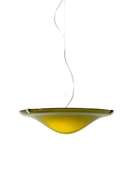 Kartell Φωτιστικό οροφής fume με διάμετρο 57εκ. σειρά Aurora bella Color GREEN/CHAMPAGNE