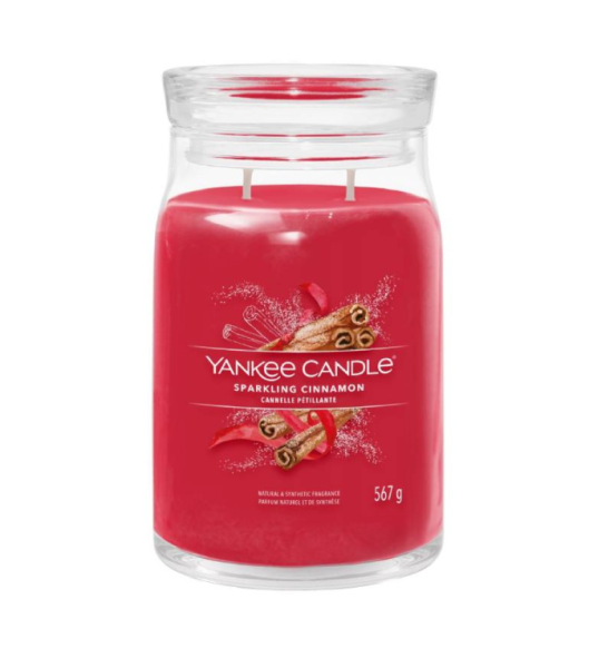 Yankee Candle Αρωματικό Κερί Signature σε Γυάλινο Δοχείο Large σειρά Sparkling Cinnamon