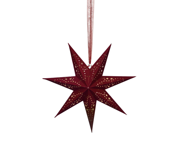 Διακοσμητικό Χριστουγεννιάτικο Φωτιστικό Αστέρι LED star paper steady BO indoor fsc mix 100% red