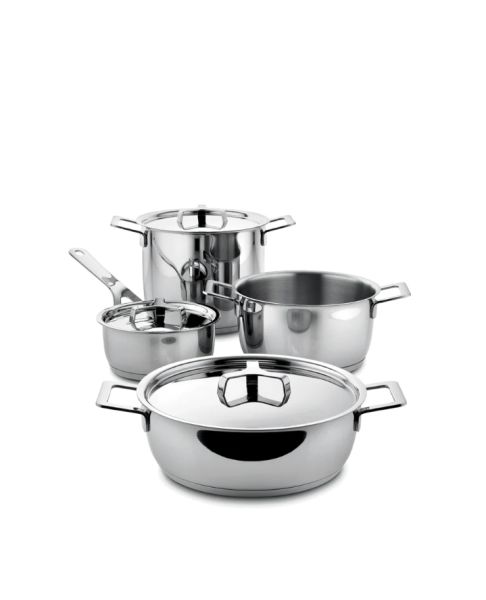 Alessi Σετ 4 τεμ. Σκεύη S/steel σειρά Pots & Pans