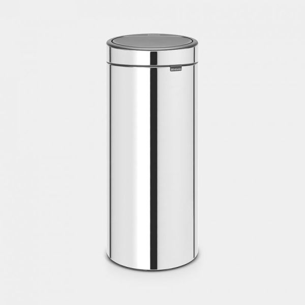 Brabantia Δοχείο Απορριμμάτων Touch Bin Brilliant Χρωμέ Ανοξείδωτο 30lt- 080.1153/25