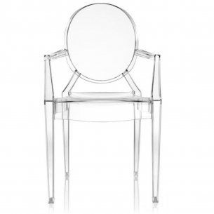 Kartell Καρέκλα με μπράτσο διάφανη σειρά Louis Ghost