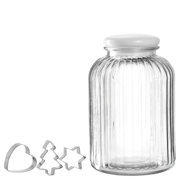 ΓΥΑΛΙΝΗ ΑΕΡΟΣΤΕΓΗ ΜΠΙΣΚΟΤΙΕΡΑ LEONARDO  DOSE LIMITED EDITION 28 CM +3 ΚΟΠΤΕΣ ΓΙΑ ΜΠΙΣΚΟΤΑ ΣΕ ΧΡΙΣΤΟΥΓΕΝΝΙΑΤΙΚΟ ΣΧΕΔΙΟ  