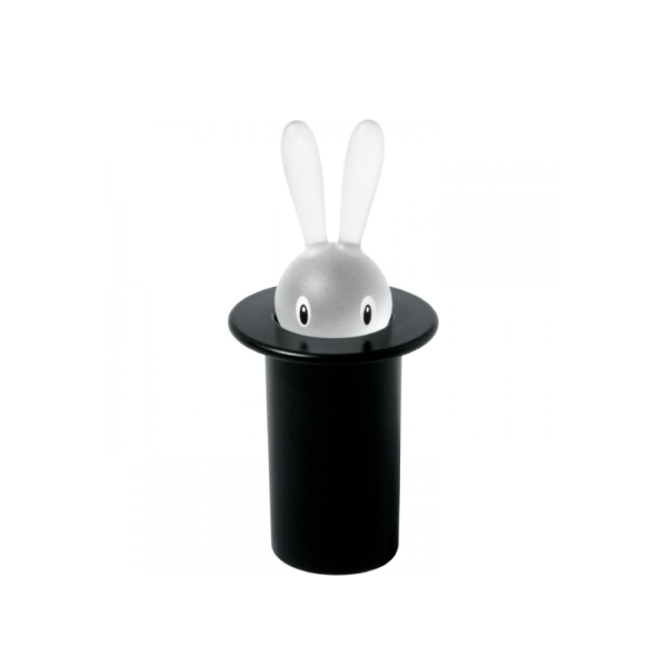Alessi θηκη για οδοντογλυφιδες  ΜΑΥΡΟ Toothpick holder  σειρα Magic Bunny