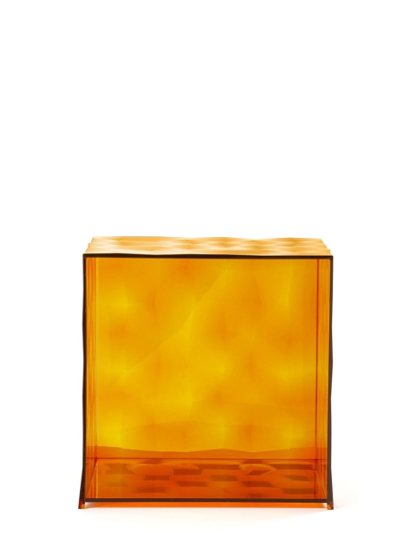 Kartell κυβος 40 εκ.   βοηθητικο τραπεζακι  Ambra  σειρα Optic Patrick Jouin