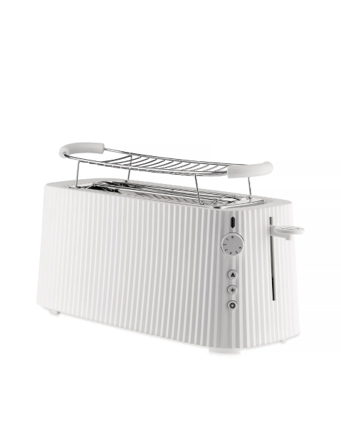 Alessi Φρυγανιέρα long  λευκή σειρά Plissé  LONG DOUBLE COMPARTMENT TOASTER.