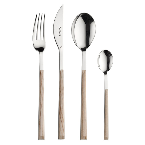 Σετ Μαχαιροπηρουνα 30 τμχ SUSHI QUEEN » SET 24 STEEL CUTLERY SET WITH BIRCH HANDLE