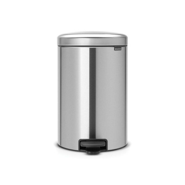 Brabantia Δοχείο Απορριμμάτων με Πεντάλ Χρωμέ Ματ New Icon 20lt