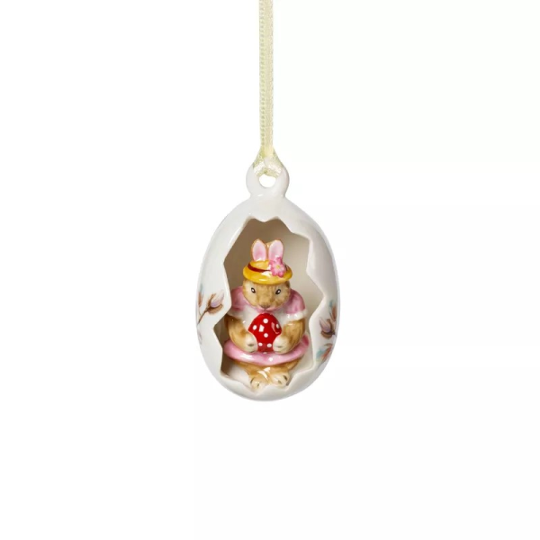 Villeroy & Boch Στολίδι κρεμ. 4,5x4,5x7 εκ. Anna blossoms rose σειρά Bunny Tales