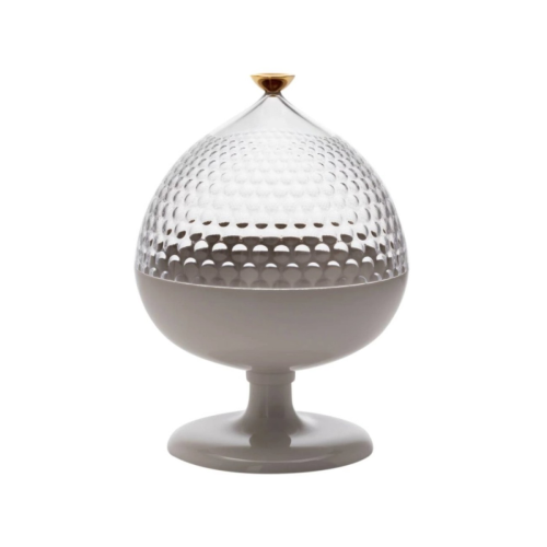 Kartell Δοχείο με πόδι Φ21/29 cm Transparent/White σειρά Pumo