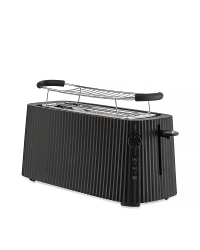 Plissé  LONG DOUBLE COMPARTMENT TOASTER.-Μαύρο