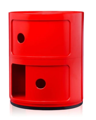 Kartell Συρταριέρα διπλή κόκκινη διάμετρος 32εκ. σειρά Componibili