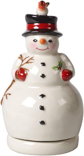 Villeroy & Boch Nostalgic Melody Snowman, Rotating Figurine, Hard-Paste Porcelain, Metal, Plastic, 8  x  15 cm, One Size
