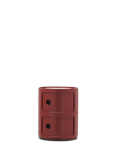 Kartell Συρταριέρα διπλή BURGUNDY διάμετρος 32εκ. σειρά Componibili